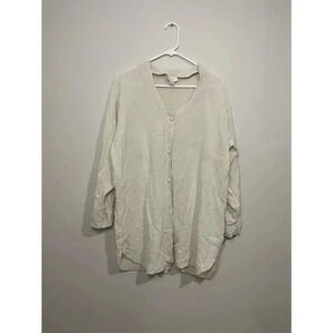 Vintage Amelia’s 100% Silk Textured Button Front Top